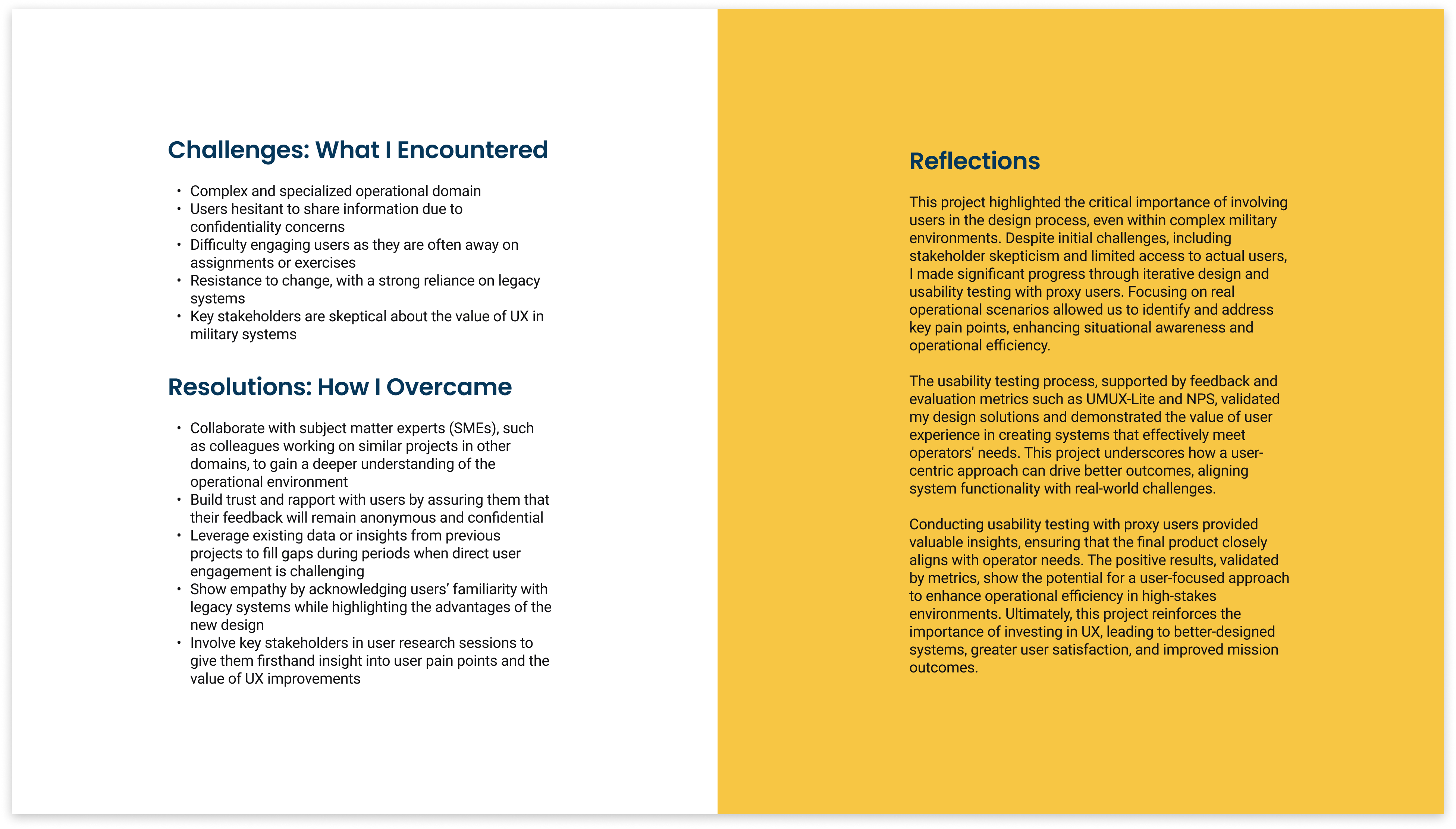 Description of final mockup